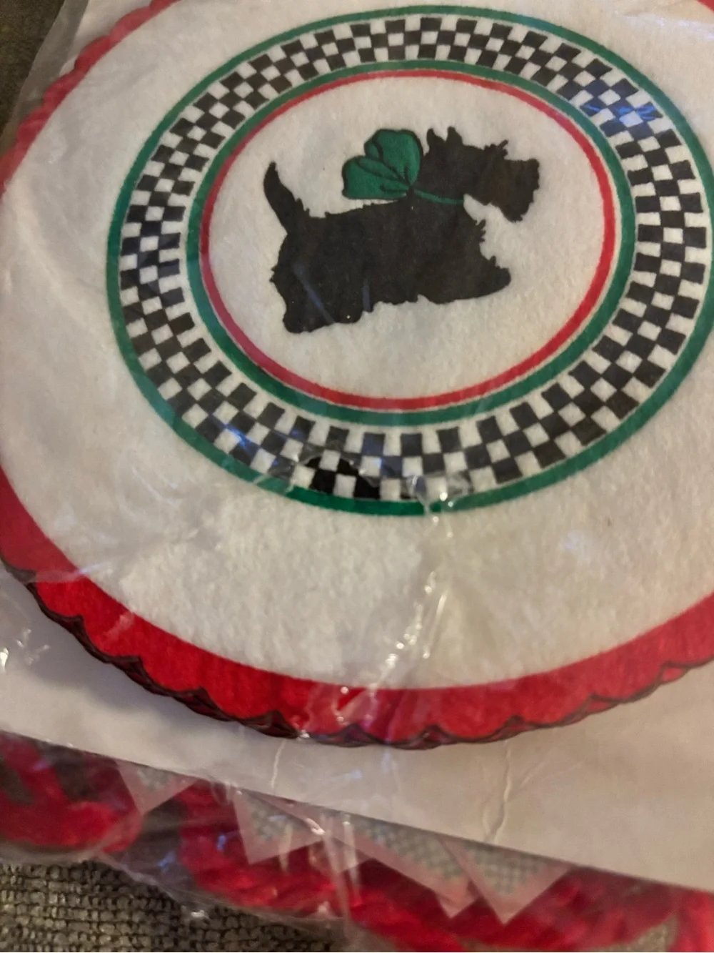Vintage Potpourri Press Scottie Dog Jar Toppers Set of 2 NOS Canning Covers